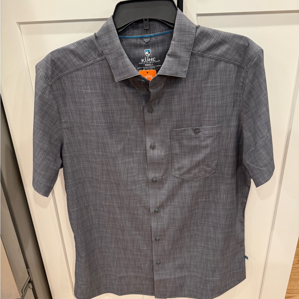 KUHL Men's Charcoal Button Down Shirt, Small